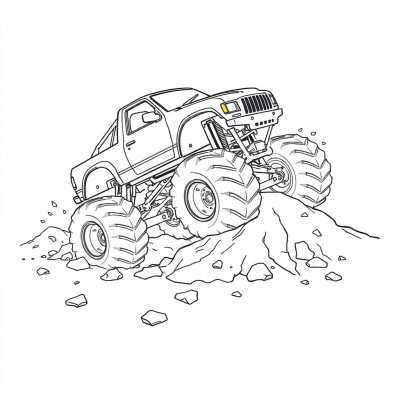 Monster Truck Crushing Scene