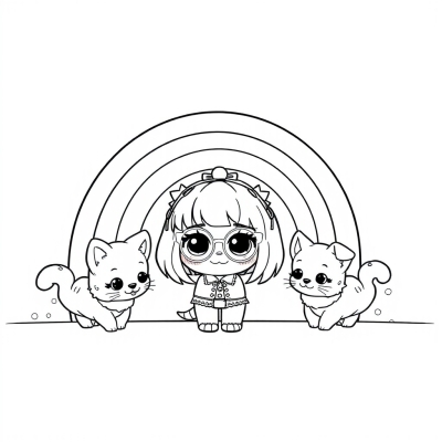Rainbow Kate and Kittens