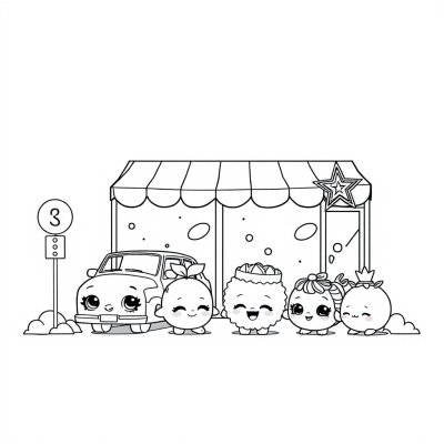 Shopkins Coloring Fun