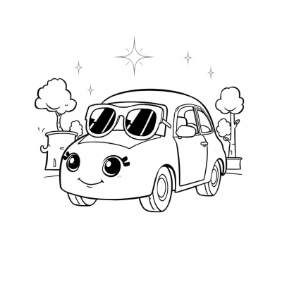 Shopkins Car with Sunglasses