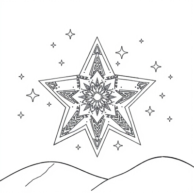 Звезда с красивыми узорами