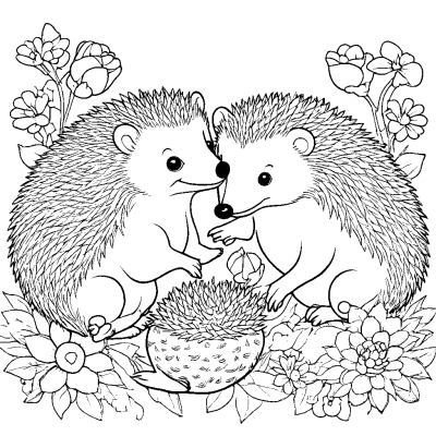 Two Hedgehogs for Mother's Day
