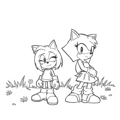 Amy Rose and Pico Pico Hammer