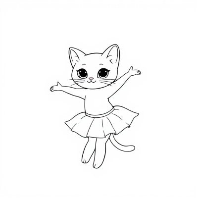 Stress Relief Ballerina Cat