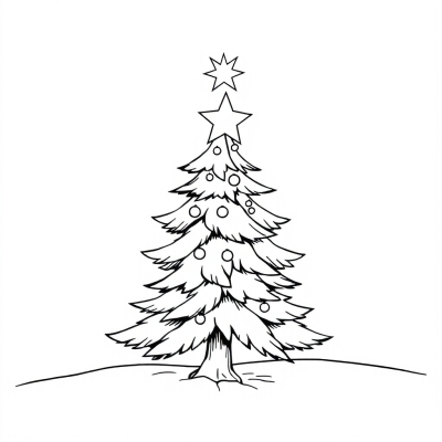 Stress Relief Christmas Tree with Star