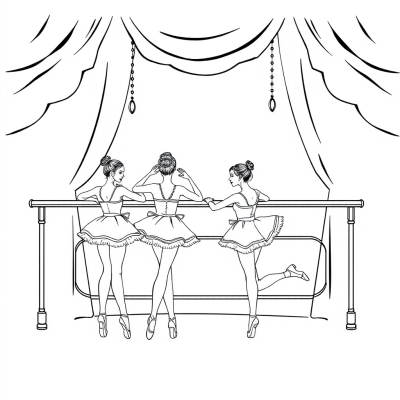 Ballerinas at the Barre