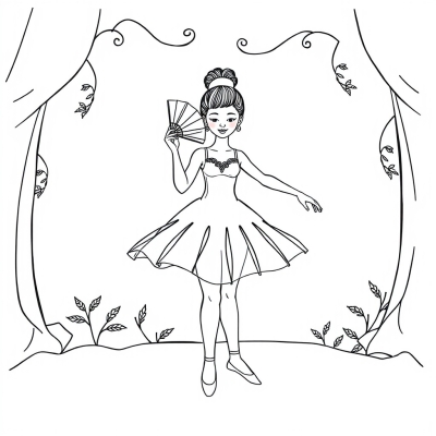 Ballerina with Fan