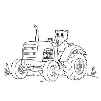 Cat from the Blue Tractor