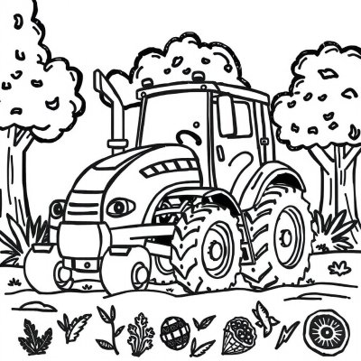 Blue Tractor Cars