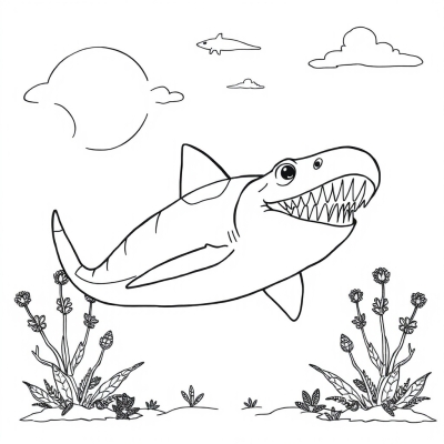 Cartoon Megalodon