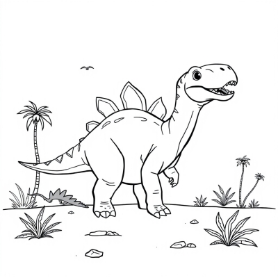 Cartoon Parasaurolophus