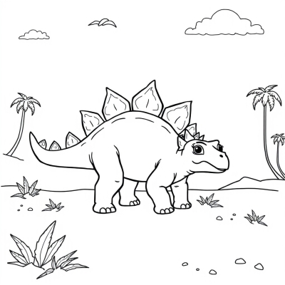 Cartoon Stegosaurus
