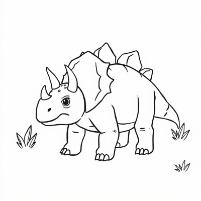 Cartoon Triceratops