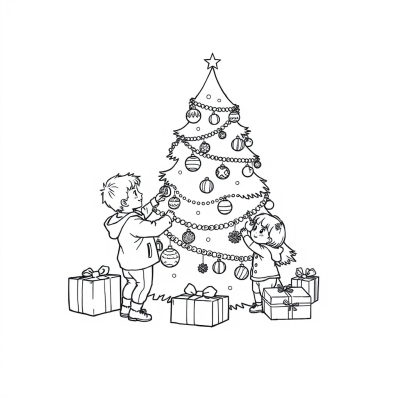Decorating the Christmas Tree