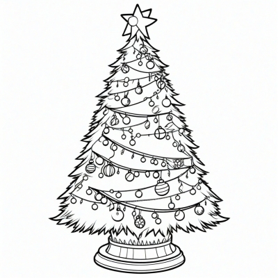 New Year Tree with Lights