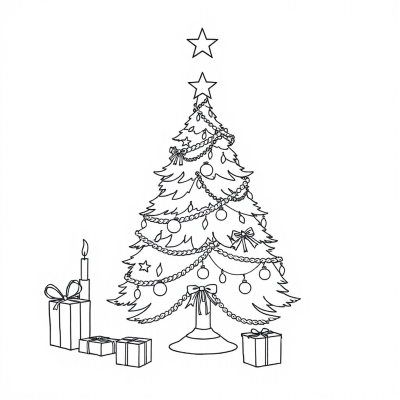 Christmas Tree with Candles