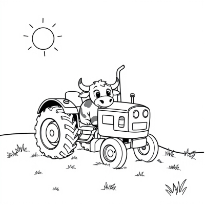 Cow from the Blue Tractor and the Sun