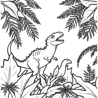 Dinosaurs in Ferns