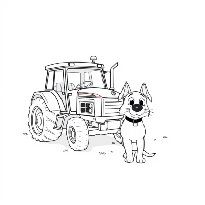 Dog and Cat from Blue Tractor