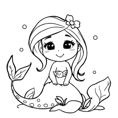 Kawaii Smiling Mermaid
