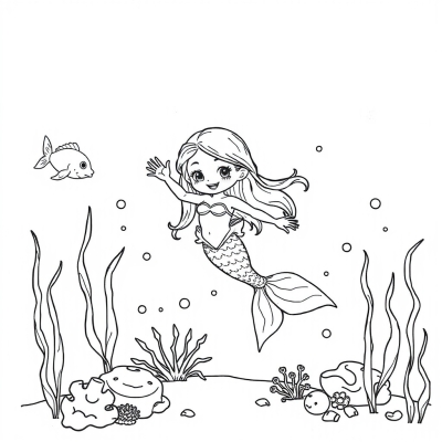 Mermaid in the Ocean