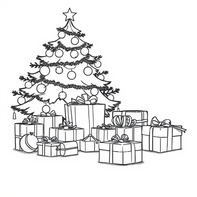 Lots of Gifts Under the Festive Tree