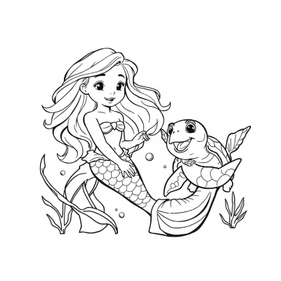 Mermaid and Turtle