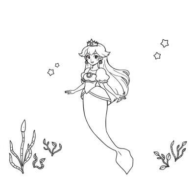 Mermaid Princess Peach