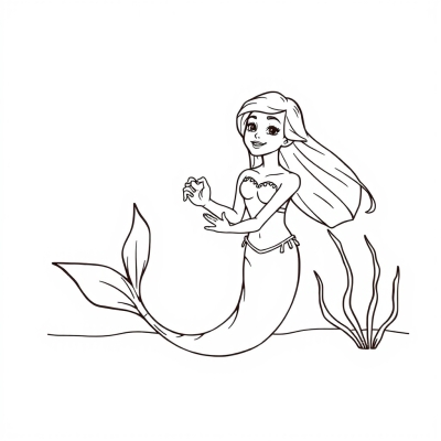 Mermaid Showing a Heart