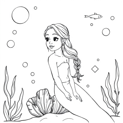 Mermaid with Braid