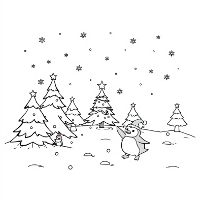 North Pole and Christmas Trees