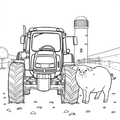 Pig and Horse from Blue Tractor