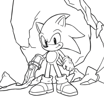 Sonic with Thanos' Gauntlet