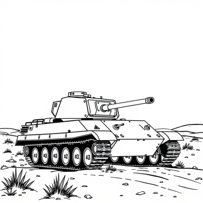 Tank on the Battlefield