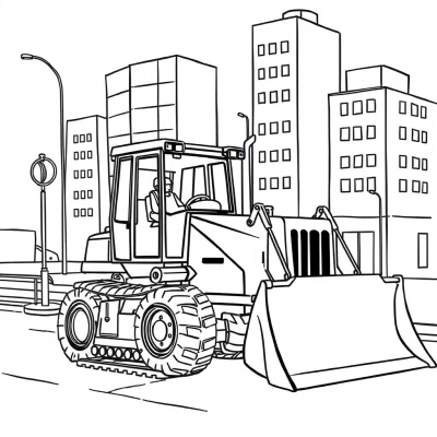 Bulldozer in the City