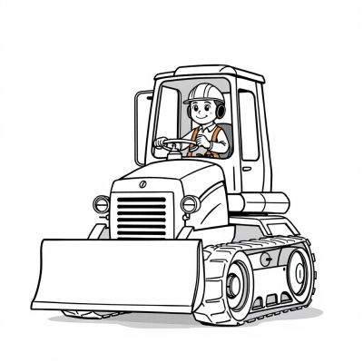 Bulldozer with Driver