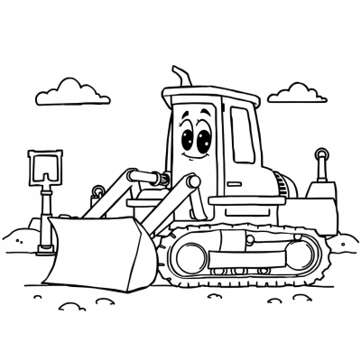 Bulldozer with Eyes