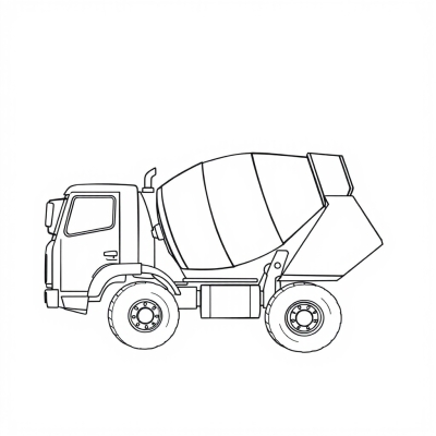 Cartoon Concrete Mixer