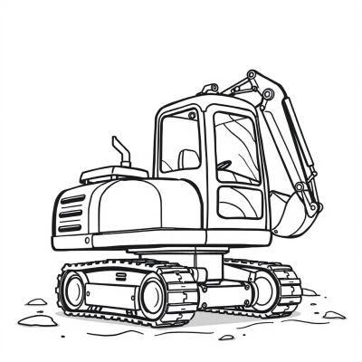 Cartoon Excavator