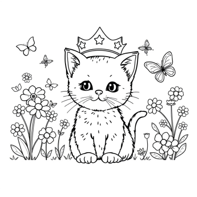 Кот в бумажной короне