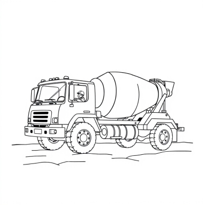 Cement Truck with Driver