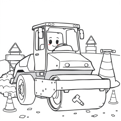 Cheerful Road Roller