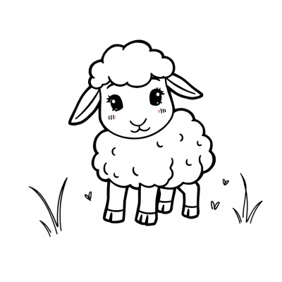 Children's Card with Sheep