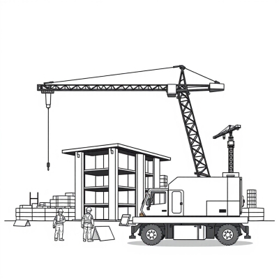 Crane at the Construction Site