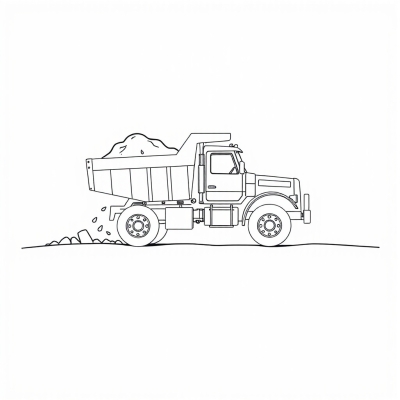 Dump Truck Carrying Dirt