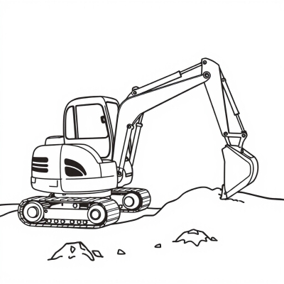 Excavator Digging Dirt