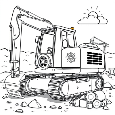 Excavator with Gears