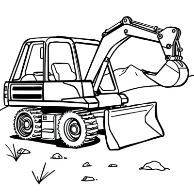 Excavator with Two Buckets