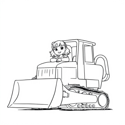 Girl with Bulldozer
