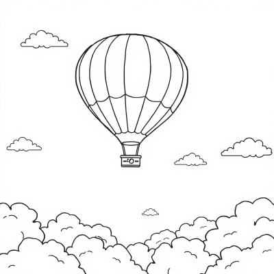 Hot Air Balloon in the Sky
